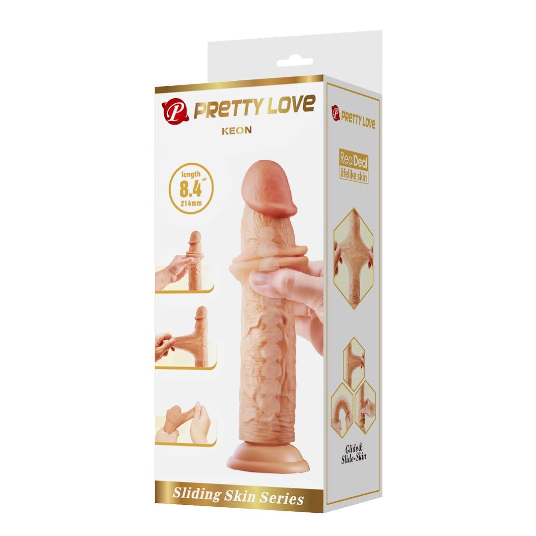 Pretty Love Keon - Sliding Skin Realistic Dildo Nude 18.5 cm