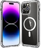 Mkeke Magnetic Designed for iPhone 14 Pro Case Clear with Magsafe [Military Grade Drop Protection] [