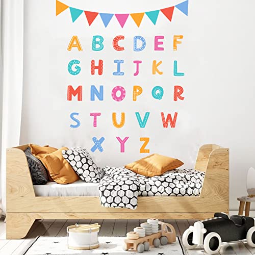 Alphabet Letters Kids Wall Stickers Abc Decals Peel And Stick Removable For Nursery Bedroom Kids Room Decor Toddler Boys Décor Abc Letters #TOP1
