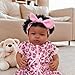 BABESIDE Reborn Baby Dolls Black Girl, 20 Inch Realistic Black Girl Newborn African American Real Life Baby Girl Dolls Soft Vinyl and Cloth Body with Feeding Kit Gift Box for Kids Age 3+