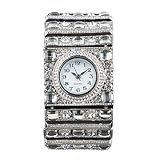 tombak erkennen Armbandbreite: 3 cm Irina Damen Schmuck Uhren Messing Analoguhren Strass Gummizug Tombak Silber Legierung Elegante Armbanduhren 196766 Silber