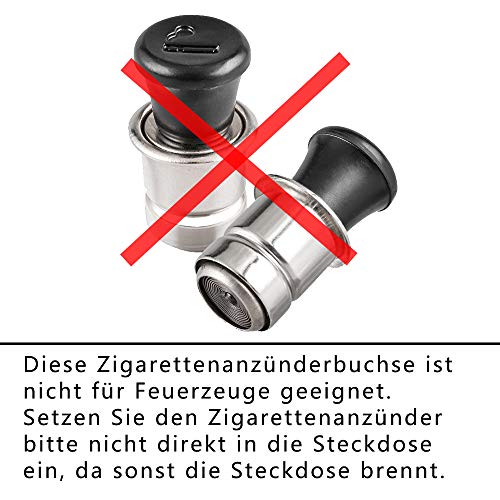 PPpanda 12v Steckdose,Zigarettenanzünder, Wasserdicht Marine Grade 12V Gleichstrom-Feuerzeugsteckdose Steckdose für Boot Motorrad Auto, mit 0,6m Anschlusskabe