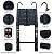 Telescoping Ladder with 2 Detachable Roof Hooks, 16 FT Aluminum Extension Ladder Step Ladders Loft Ladder Attic Ladder Collapsible Ladders for Home, Multi-Purpose Telescopic Ladder, 330 lb Capacity