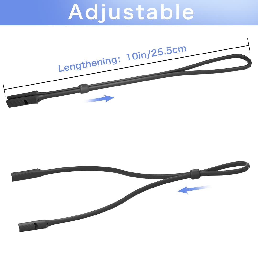 A'ceisme Correa para gafas, soporte ajustable para gafas para deportes, correa de silicona para gafas de sol para hombres, mujeres y niños