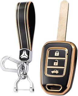 [KUNIO] ホンダ専用 キーホルダー キーケース シリコン オシャレ 防水 柔軟 HONDA Accord CRV XRV VEZEL CITY JAZZ Civic HRV FRV 2013-2017 などに適用 ギフト プラグインキー 衝撃吸収 純正