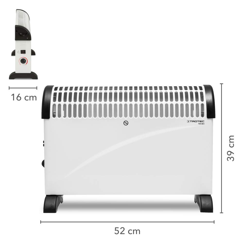 TROTEC Termoconvettore TCH 20 E – potenza termica 750 W / 1250 W / 2000 W – radiatore elettrico