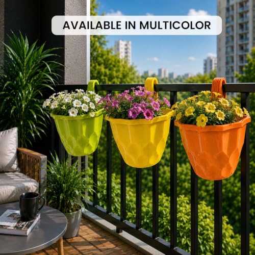Image of Amazon Brand - Umi Hanging Planter Pots for Railing Pack of 20