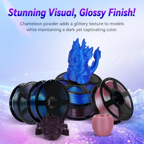 Image of FLASHFORGE 3D Printer Filament, Chameleon PLA Color Shift Filament 1.75mm, Changes Color with Light and Angles, 1KG Spool (2.2lbs), Dimensional Accuracy + /- 0.02mm (Marsala)
