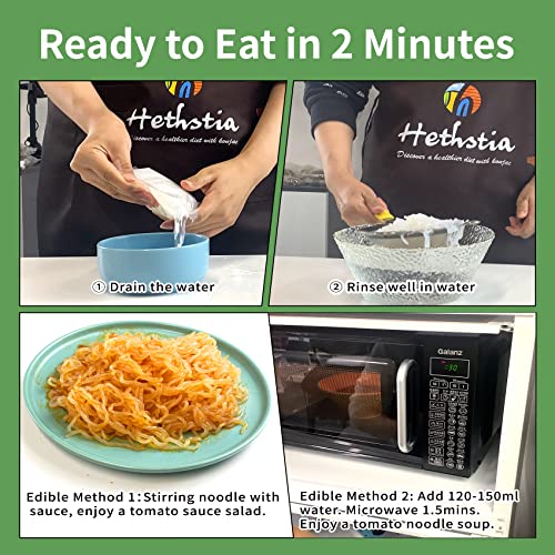 Image of Hethstia Konjac Noodle Angel Hair Miracle Noodle Tomato Sauce Low Carb Angel Hair Pasta Shirataki Noodle Pre-cooked and Ready to Eat Tomato Noodles Soup Miracle Angel Hair Low GI, Healthy Food, 61.38 Oz Instant Tomato Ramen Noodles(6 Packs)