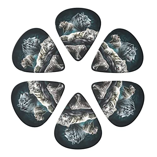 Ensemble de 6 médiators de guitare White Tigers pour guitare acoustique, guitare électrique, basse, ukulélé – fin, moyen… - Les Beatles, Paul McCartney, John Lennon, RIngo Starr, George Harrison Ensemble de 6 médiators de guitare White Tigers pour guitare acoustique, guitare électrique, basse, ukulélé - fin, moyen… – Image 5