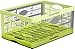 CleverMade CleverCrates 32 Liter Collapsible Storage Bin/Container: Grated Wall Utility Basket/Tote, Celery Green
