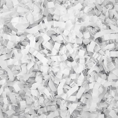 MagicWater Supply - 1 LB - Monster White - Jumbo Large Cut Crinkle Cut Paper Shred Filler great for Gift Wrapping, Basket Filling, Birthdays, Weddings, Anniversaries
