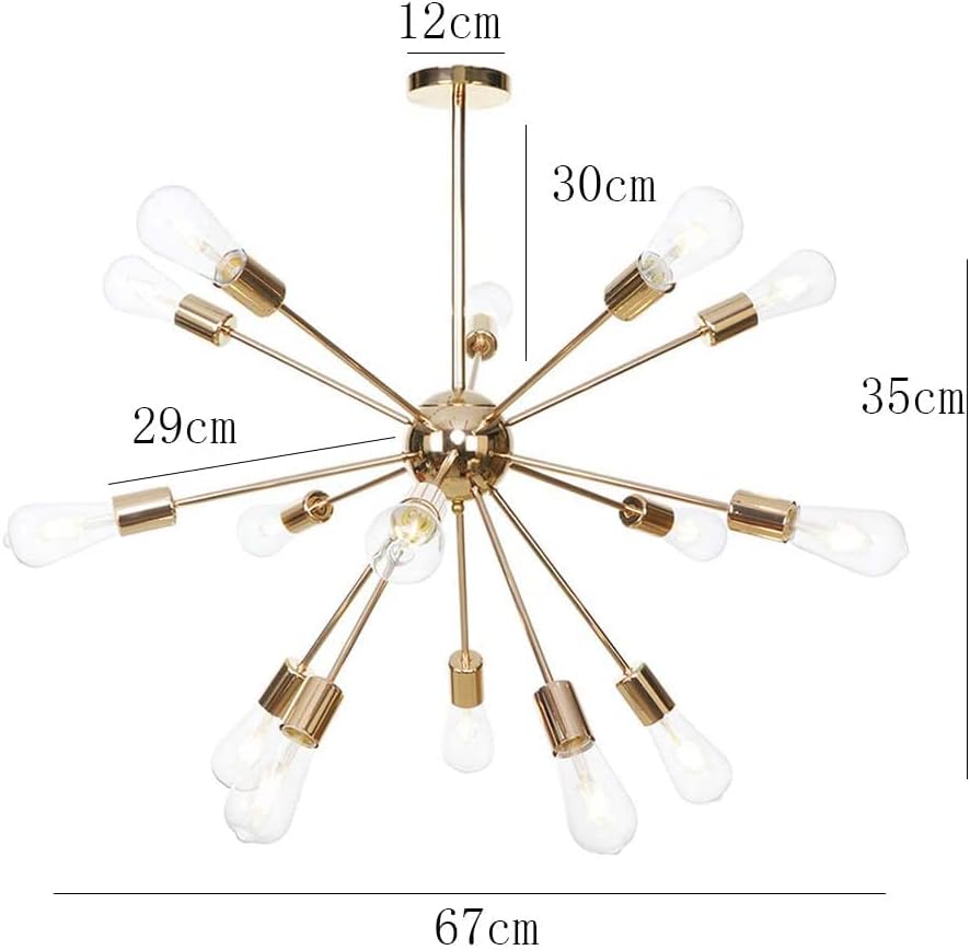 Miniatura 5 de 9 Lights Chandeliers Chrome Mid Century Modern Chandelier Pendant Light Industrial Vintage Ceiling Lights for Living Room Dining Room Bedroom