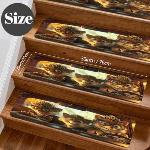 Alfombrillas para peldaños de escalera Mexpekil autoadhesivas para un hogar seguro con niños 4