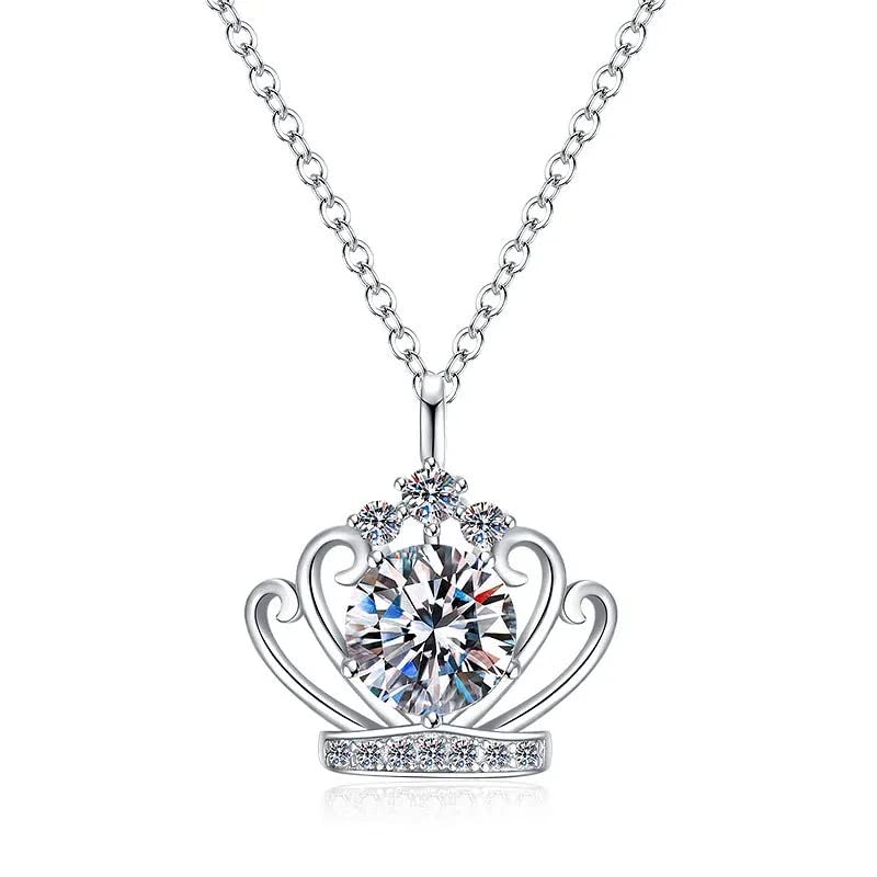 Collier moissanite 2.0 CT en argent 925 le cadeau d'anniversaire idéal