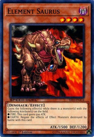 Amazon.com: Yu-Gi-Oh! - Element Saurus - SS03-ENA14 - Common - 1st