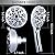 Briout Dual Shower Head 10 Settings - High Pressure Shower Head with Handheld Combo Set - Enjoy Powerful Double Showerhead Spray Separately or Together, Chrome