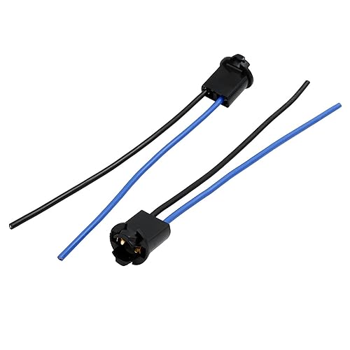 uxcell 10 unids coche DC 12 V T10 168 194 cuña instrumento Dash bombilla giro base adaptador conector arnés de cable reemplazo universal