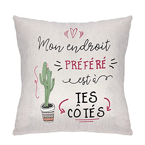 ZCHXD Cadeau de Saint Valentin Housse de Coussin Coloré 45x45 Taie d'oreiller Lin Décoration Salon Coussin Décor Chaise Voiture pour des Couples (Style 7) Cover