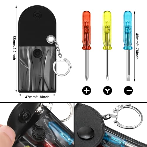 Image of 192 Pcs Mini Screwdriver Tape Measure Keychains Set Mens Gift Bulk for Dad Adult Christmas Tool Birthday Party