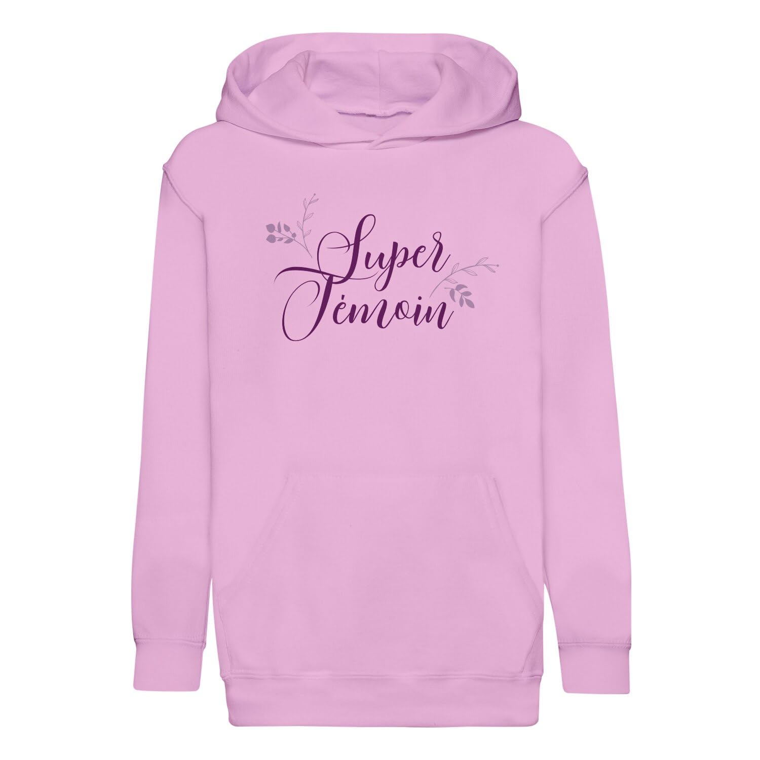 Sweat à capuche enfant Super Témoin calligraphie premium pour mariage - 4