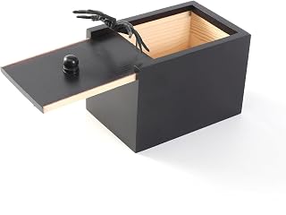 Spider Prank Box - Hilarious Wooden Toy for April Fools' Day, Birthday Surprises, and Gag Gifts - Perfect Practical Joke Kit for Laughter and Fun Moments (Black)
