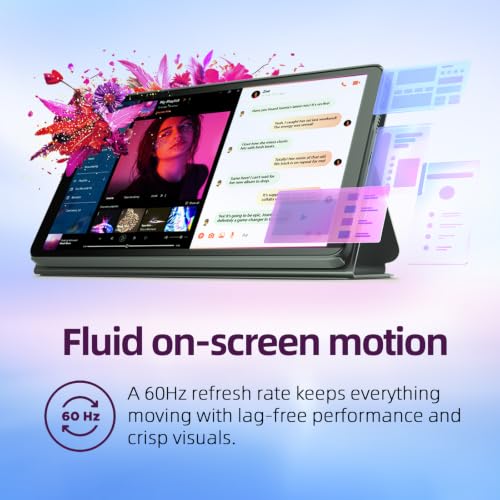 Image of Lenovo Tab One 8.7 inch HD Tablet, MediaTek Helio G85, 4GB RAM, 128GB Storage | (eMMC+64GB SD), 60Hz, Quad Dolby Atmos Speakers, Lightweight Android Tablet, Includes Folio Case, Long Battery Life, Wi-Fi