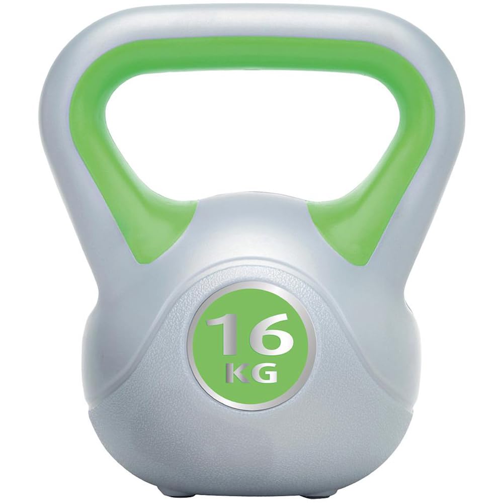 Kettlebell 16 kg avec poignée en vinyle – Fonte revêtue de podwer – Kettle Bell Swing