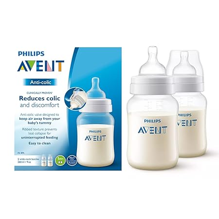 AVENT Philips Anti Colic Bottle 260ml (Twin Pack) White