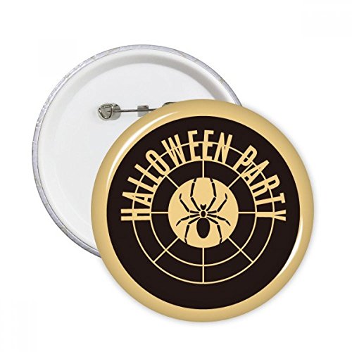 Badge bouton pin Halloween motif araignée lot de 5 pièces cadeaux multicolores XL