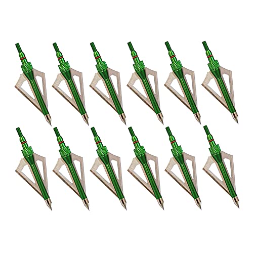 Eooenoon Archery Eooenoon Hunting Broadheads 100 Grains, Archery Broadheads Screw-In Arrow Heads Arrow Tips Compatible With Traditional Bows And Compound Bow thumb #2