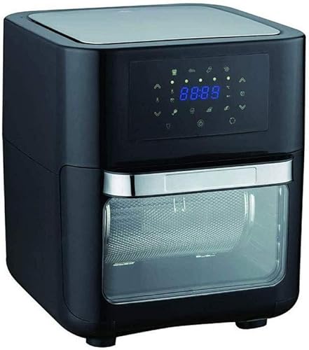 NCRD Freidora de aire digital 10.6Qt, horno tostador y cocina sin aceite, 1700W, pantalla táctil LED, cesta desmontable antiadherente, horno de