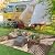 GENIMO Outdoor Rug 5' x 8' Waterproof for Patios Clearance, Reversible Outdoor Plastic Straw Camping Rug Carpet, Large Area Rugs Mats for RV, Camper, Deck, Balcony, Porch, Beach, Picnic, Coffee&Beige