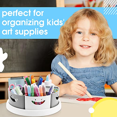 Mecids Art Supply Storage And Organizer - 360° Spinning Pen Holder And Pencil/Marker Organizer Caddy For Desk For Office, Classroom - Kids Craft Supplies Organization And Storage - Birthday Gifts #TOP6
