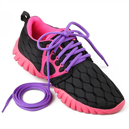 Image of 2 Pairs Oval Athletic Shoelaces 33 Colors 1 /4 inch Half Round Shoe Laces for Sneakers
