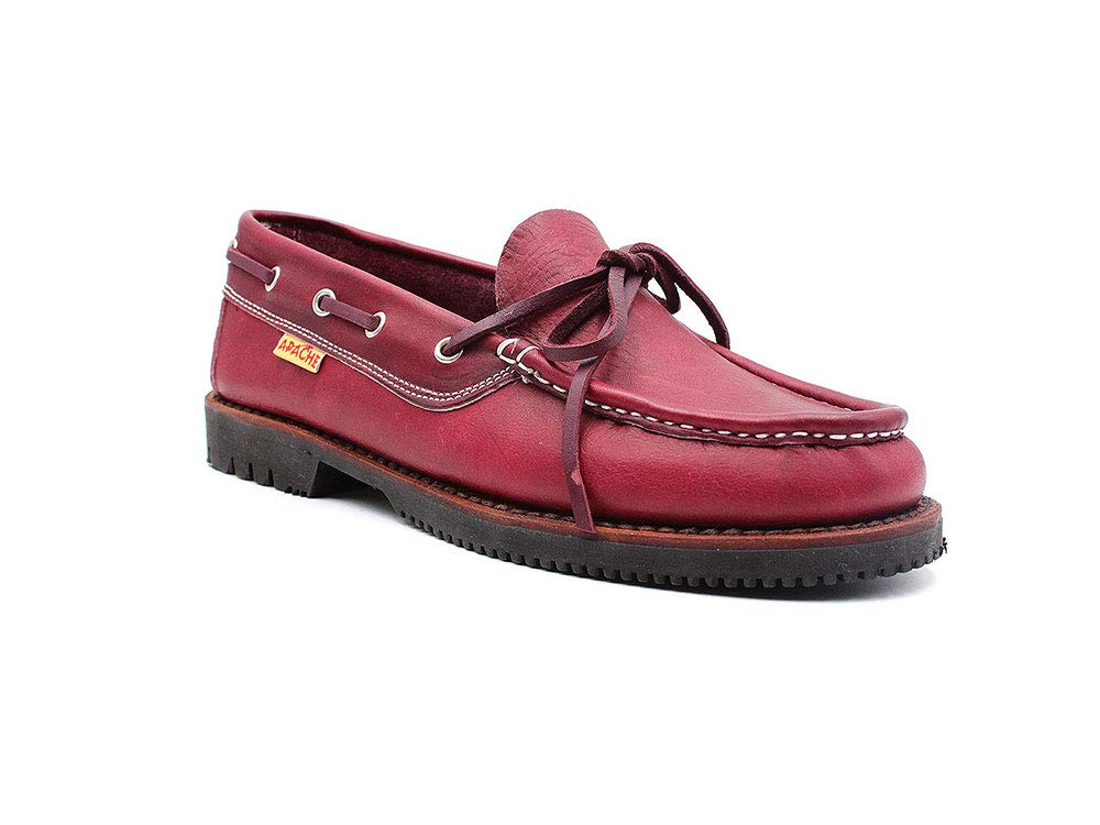 Zapatos náuticos clásicos Fabricados en España Apache 412 Burdeos