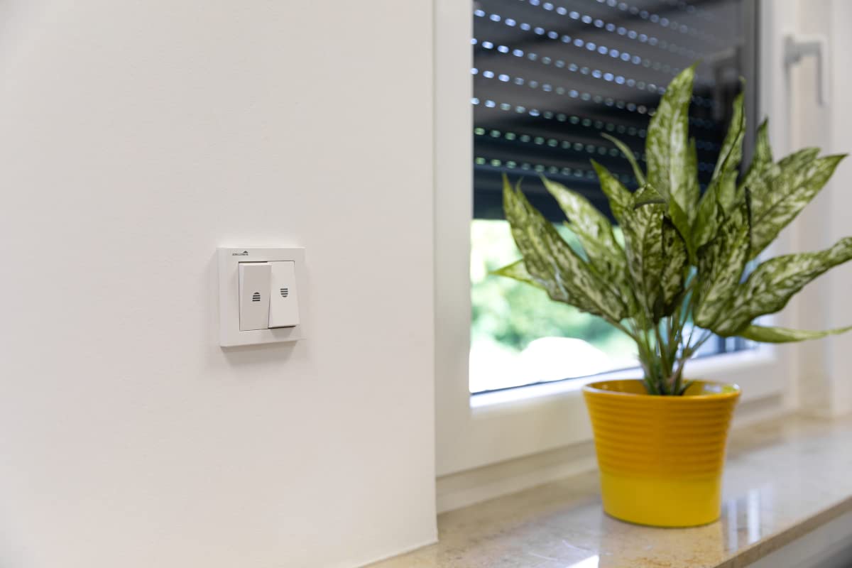 Schellenberg 25006 Interruptor de persiana con función de enclavamiento, empotrado, blanco