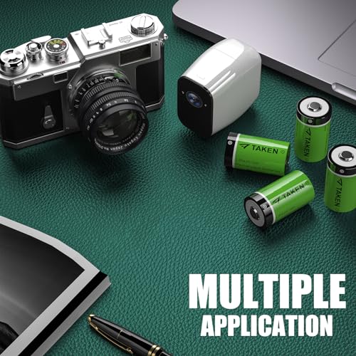 image for Taken 4 Pack CR123A Lithium Battery 3.7V Batteries [CAN BE RECHARGED] 