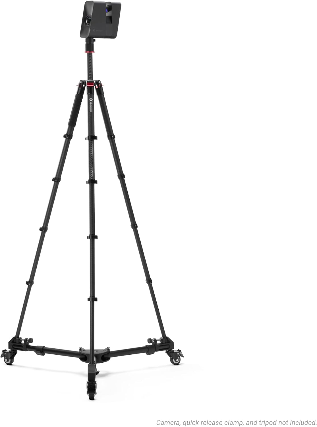 Matterport Pro Tripod Dolly, Heavy-Duty Wheeled Camera Dolly with Adjustable Legs, Smooth Rolling Tripod Base, Aluminum Construction, Portable Folding Design with Carry Bag for Pro Cameras