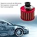 TNAIYH 212cc Air Filter Valve Cover Breather, 12mm Inlet Mini Car Cold Air Intake Filter Cleaner, Crankcase Breather for Mini Bike Go Kart, Compatible with 196cc 6.5hp CT200U BT200X (Red)