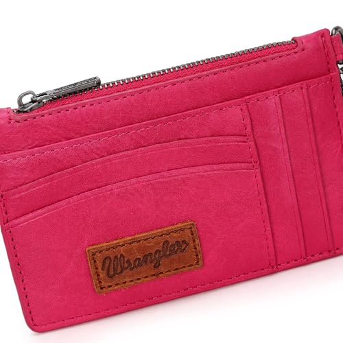 Image of Montana West X Wrangler Credit Card Holder for Women Card & ID Cases Womens Slim Wallet for Cash and Cards Keychain Wallet with Wristlet Strap