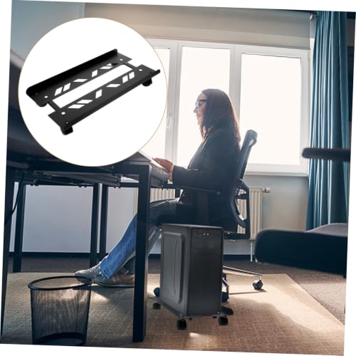 Soporte móvil Mikikit para CPU con ruedas, soporte móvil para torre de computadora, diseño duradero de acero laminado en frío para uso en oficina y hogar miniatura 6