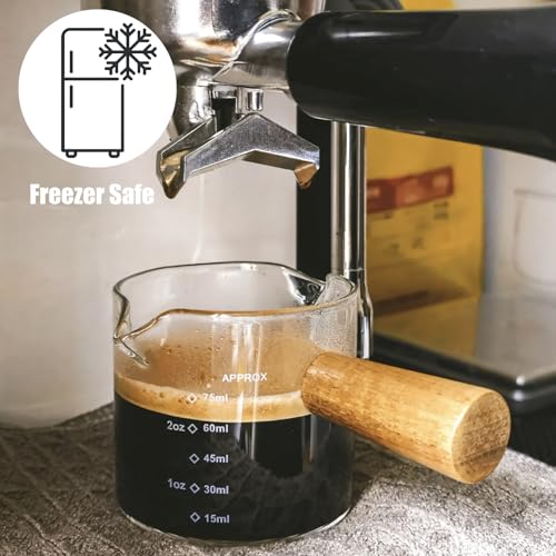 Set 2 vasos espresso con mango de madera 75 ml miniatura 3