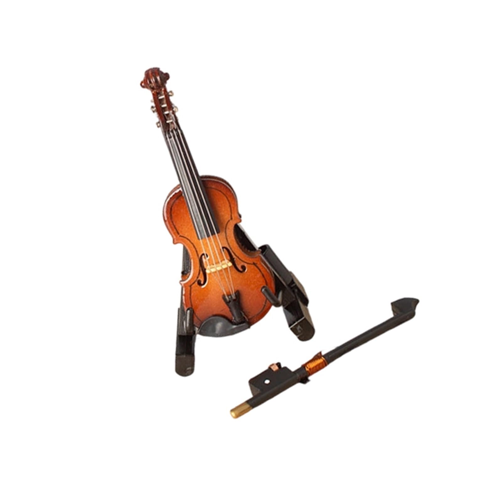ZXFJYUIP Miniature Violin Model Professional Musical Instrument Ornament(7CM)