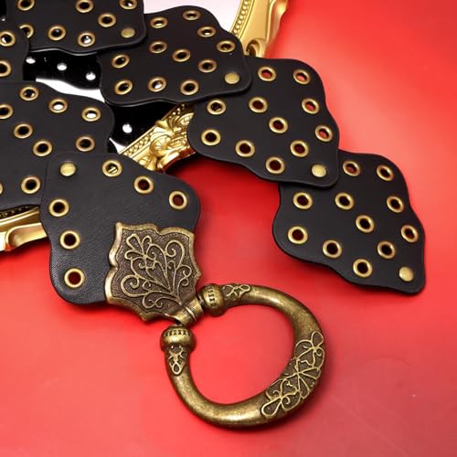 Hollow Disc Belts for Women Wide Leather Belts Boho Concho Waist Belts for Dresses4