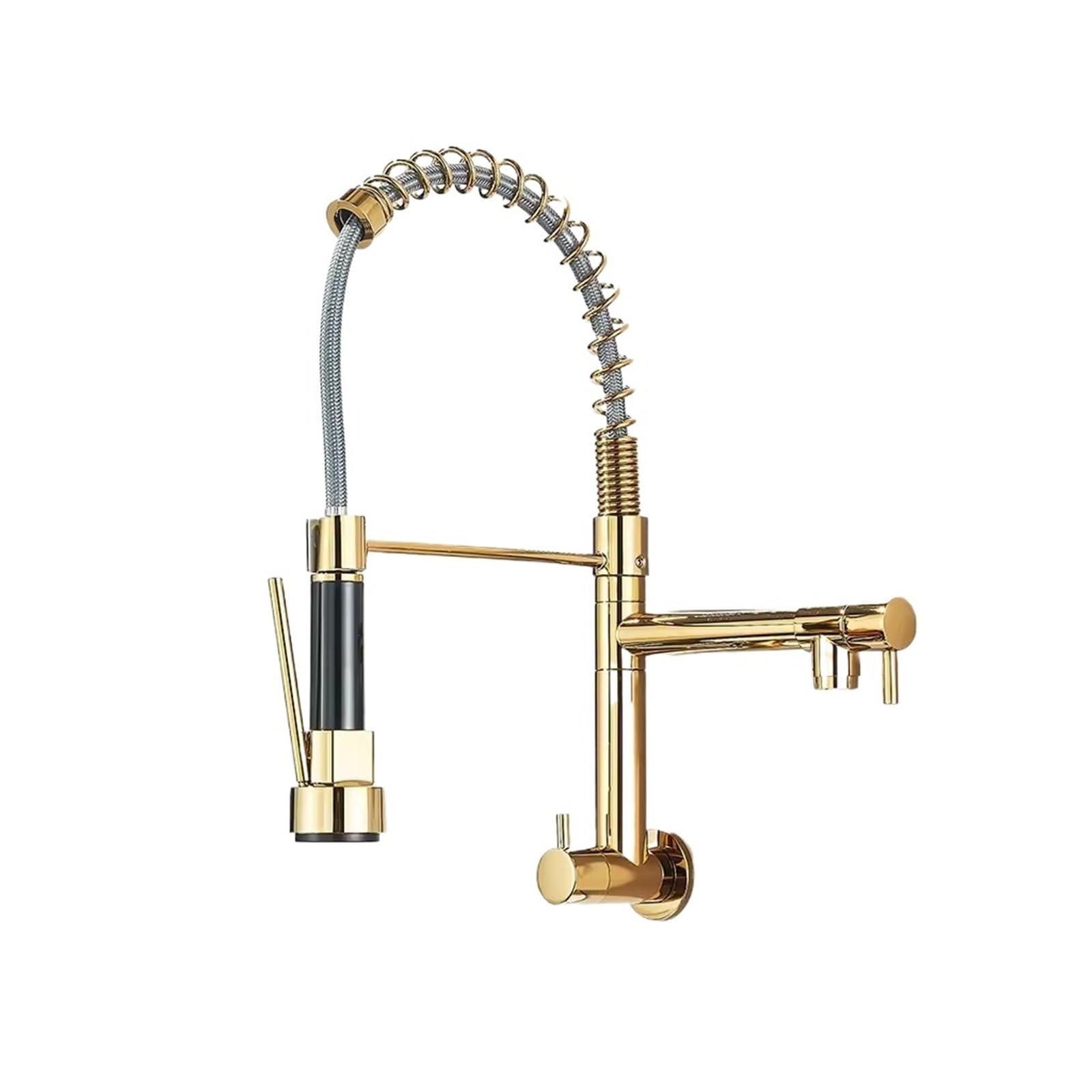 Robinet de cuisine extractible or d'une élégance et finition remarquables