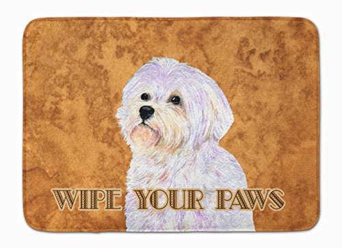 Caroline's Treasures SS4898RUG Puppy Cut Maltese Wipe your Paws Machine Washable Memory Foam Mat, Bathroom Rug, Non-Slip Bath Mat, Durable Thick Washable Rugs for Kitchen, Bathroom Quick Dry, Decorati