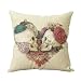 Decorbox Two Skulls in Love Cotton Linen Decorative Cushion Covers Vintage Skull Throw Pillow Cases for Sofa Hot Sale Skulls (16"inch, Skulls)