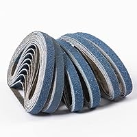 UPWOOD 40 Stück Zirkonia Schleifband 10 x 330 mm, Zirkonoxidkorund Schleifband Set je 10 x Korn 40/60/80/120