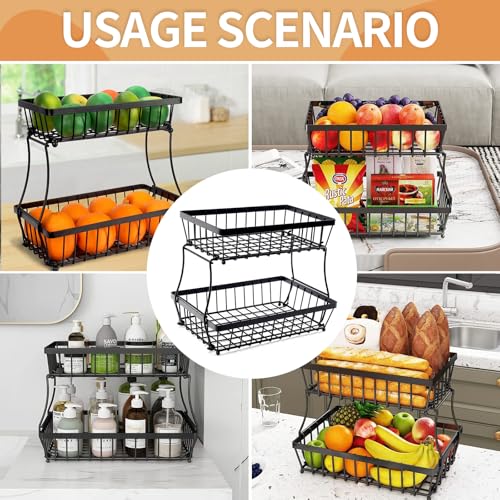 Cesta de frutas para encimera de cocina ideal para desayunos organizados 8